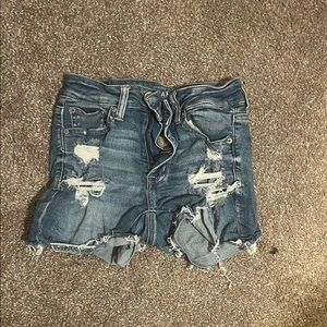 American Eagle Outfitters Distressed Blue Jean Shorts